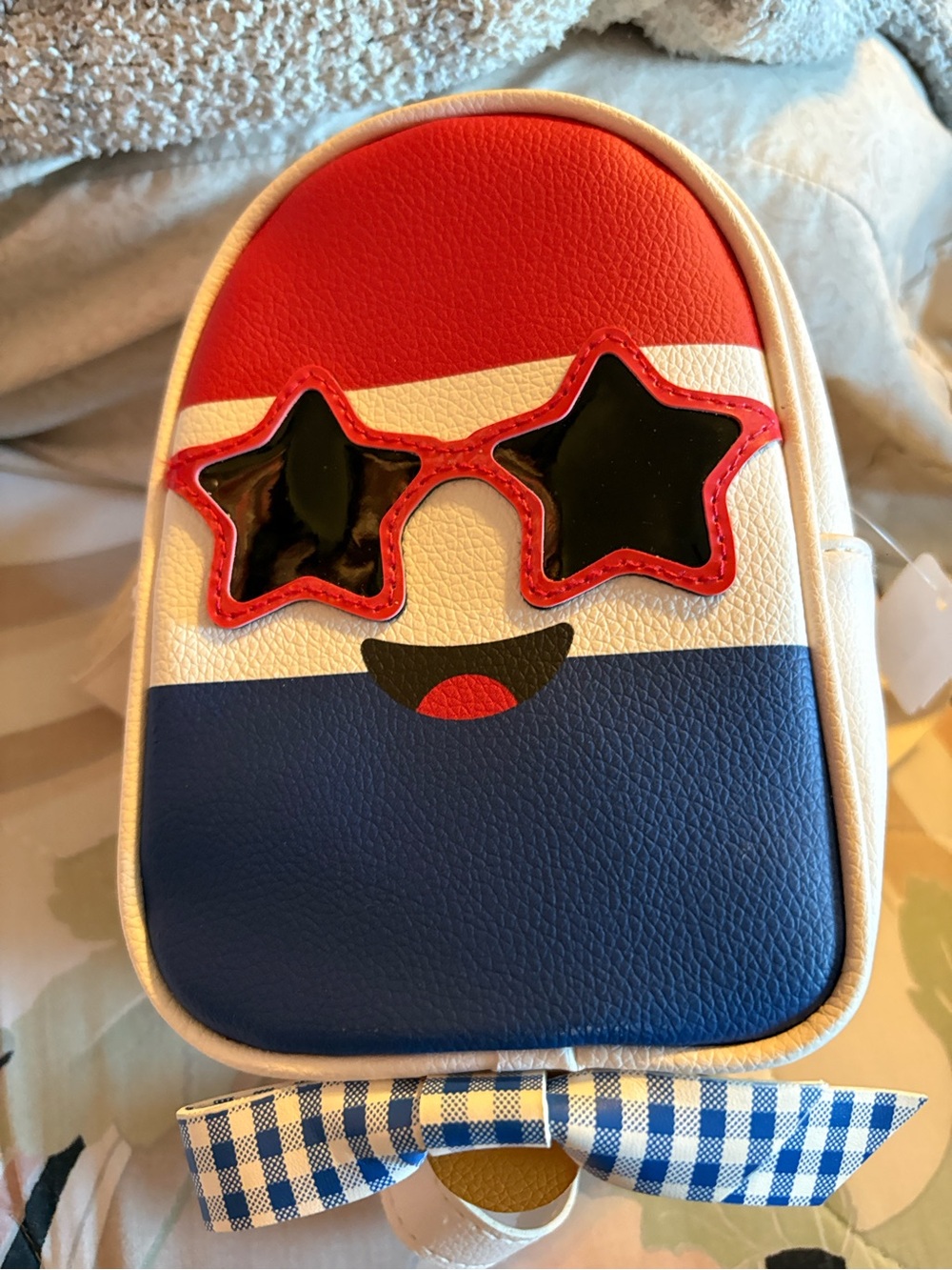 Bath & Body Works Kids Mini Backpack in Red White and Blue with Star Sunglasses